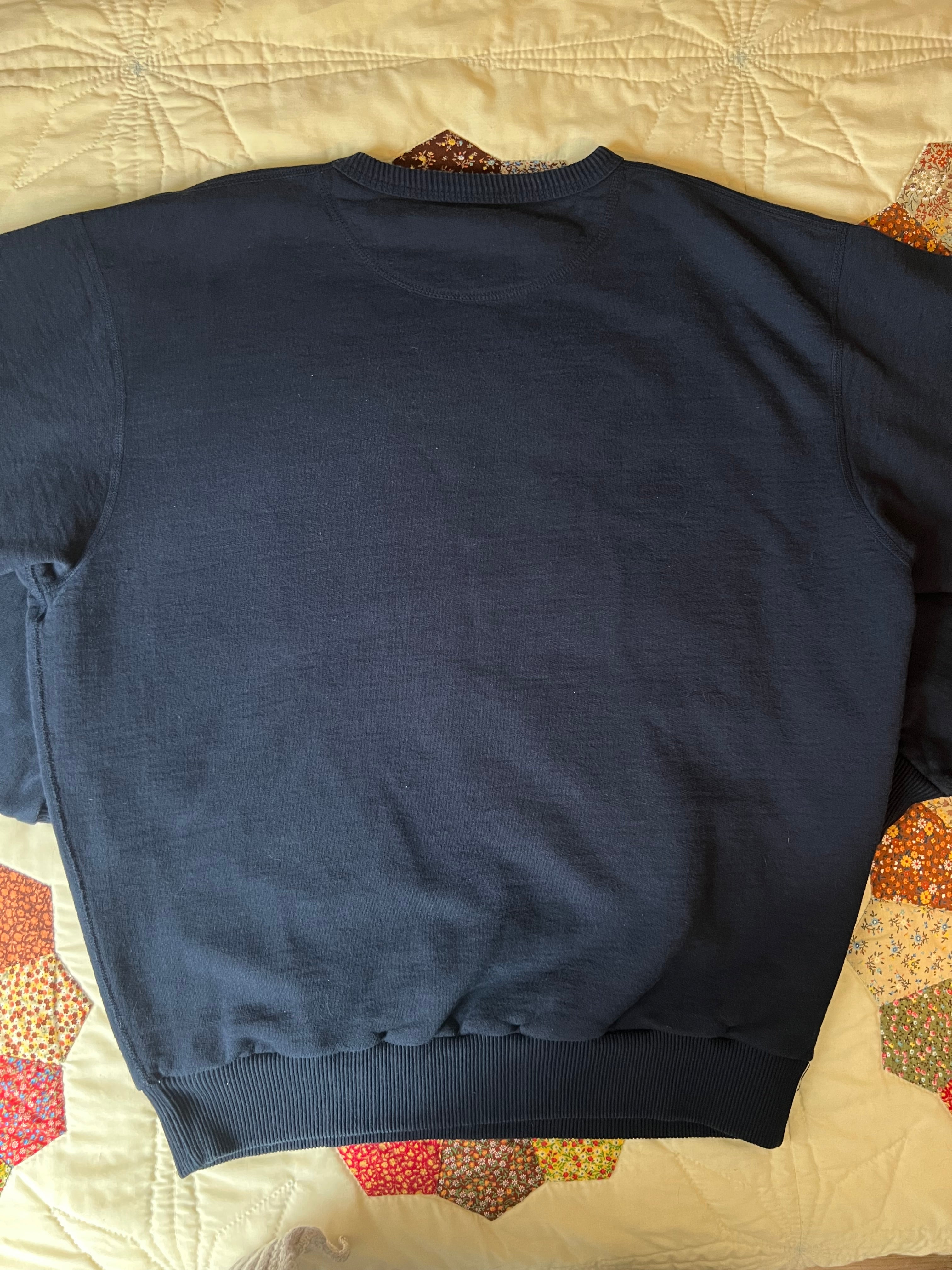 navy crewneck