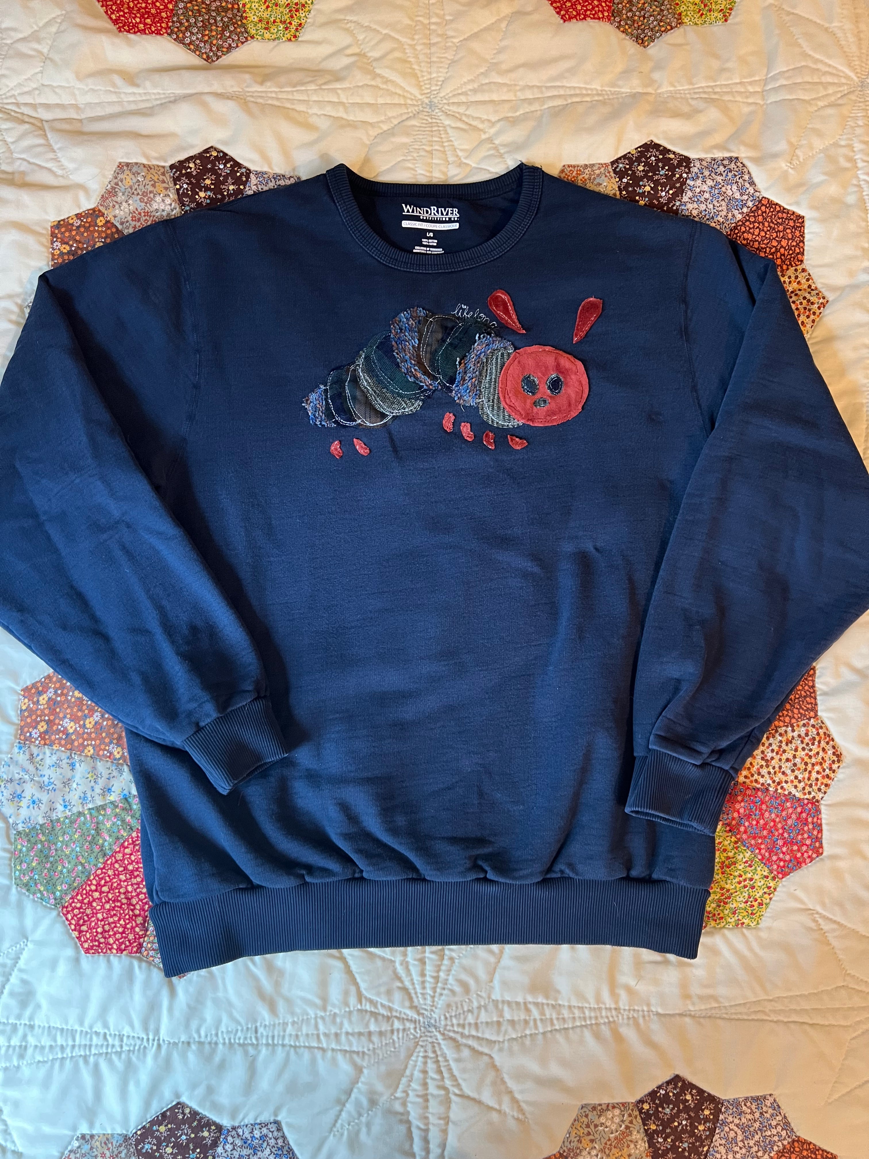 navy crewneck