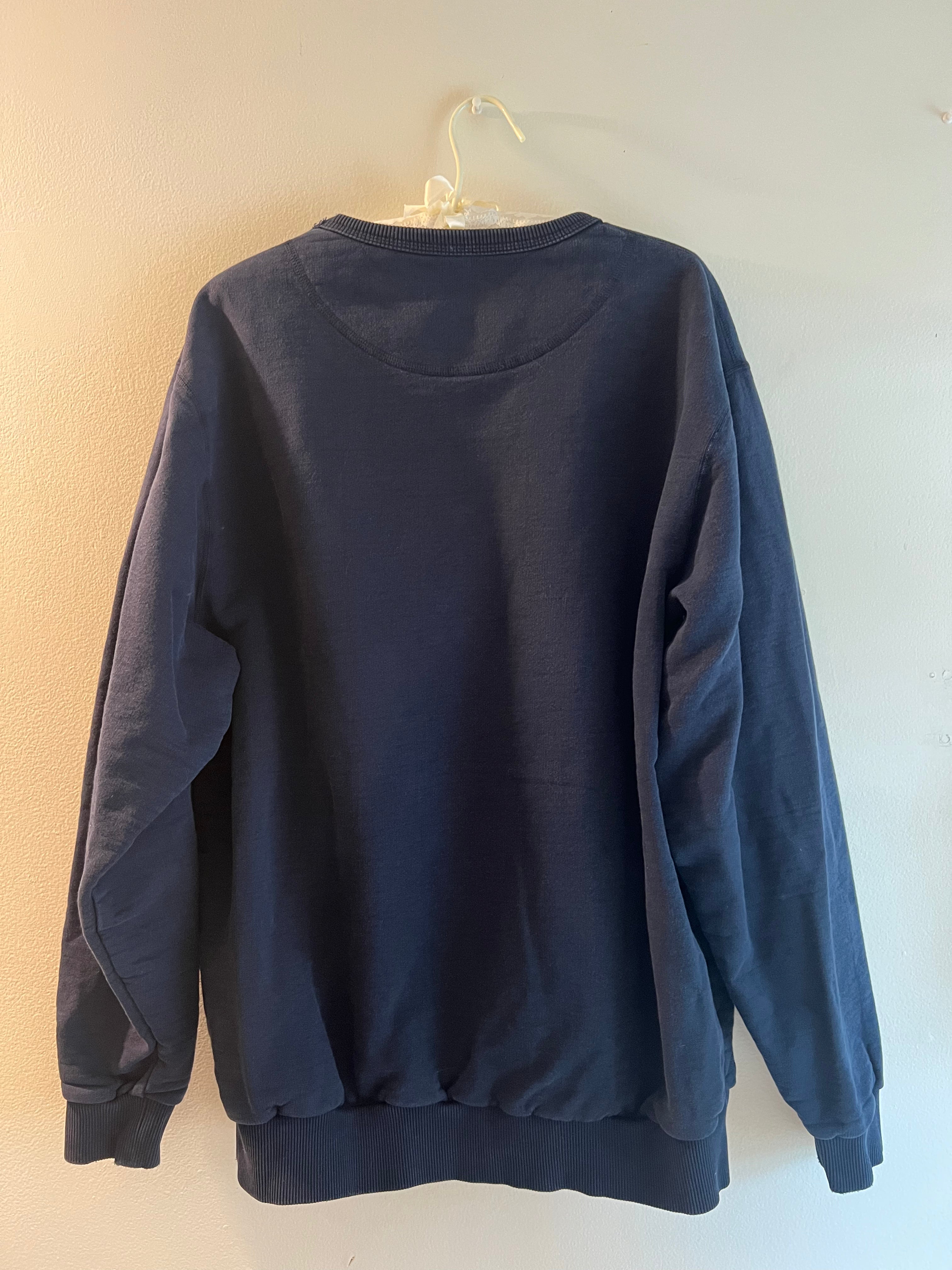 navy crewneck