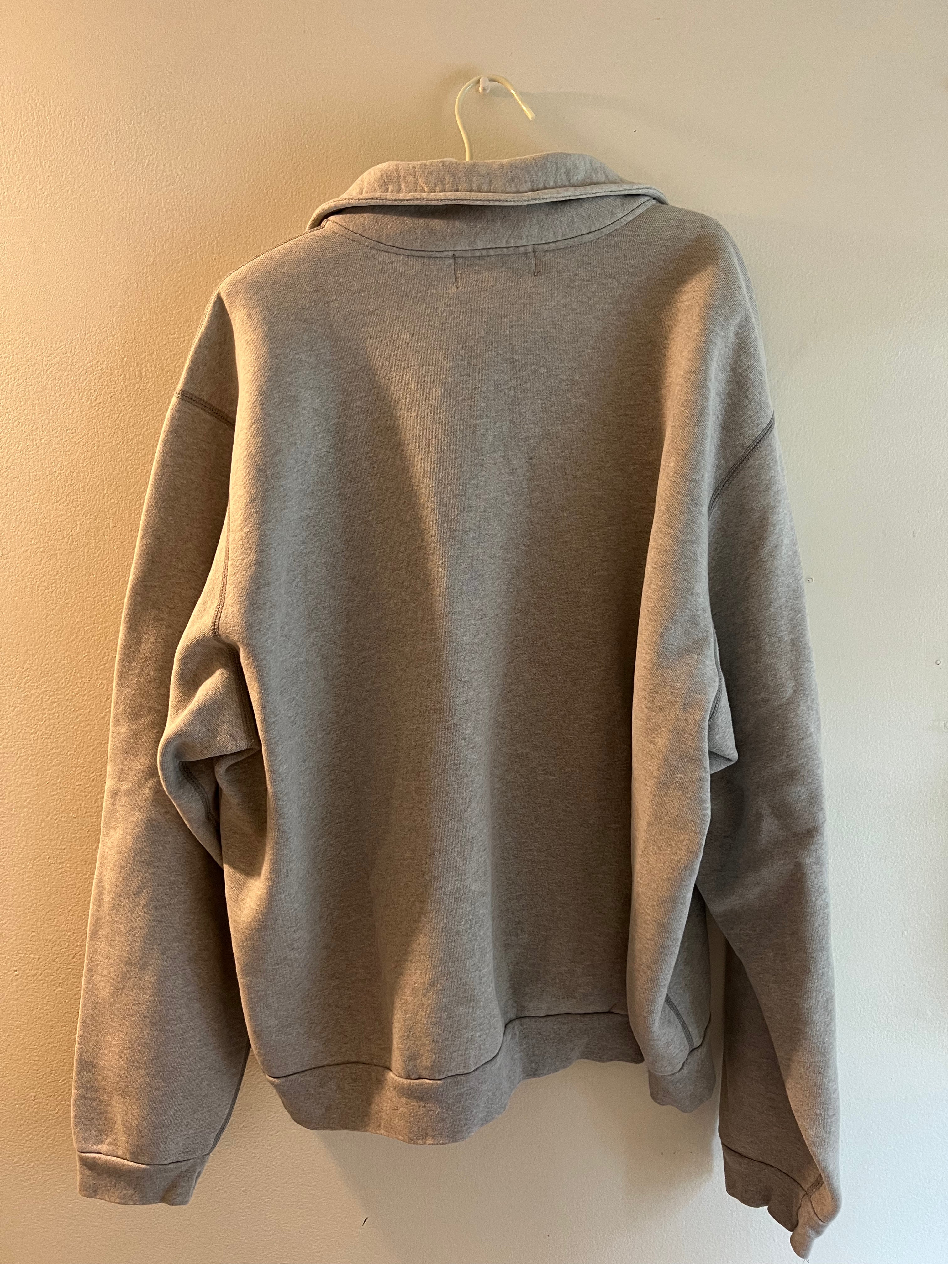 grey quarter zip